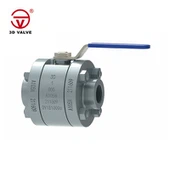 Vàlvula de bola d'acer forjat de tres peces